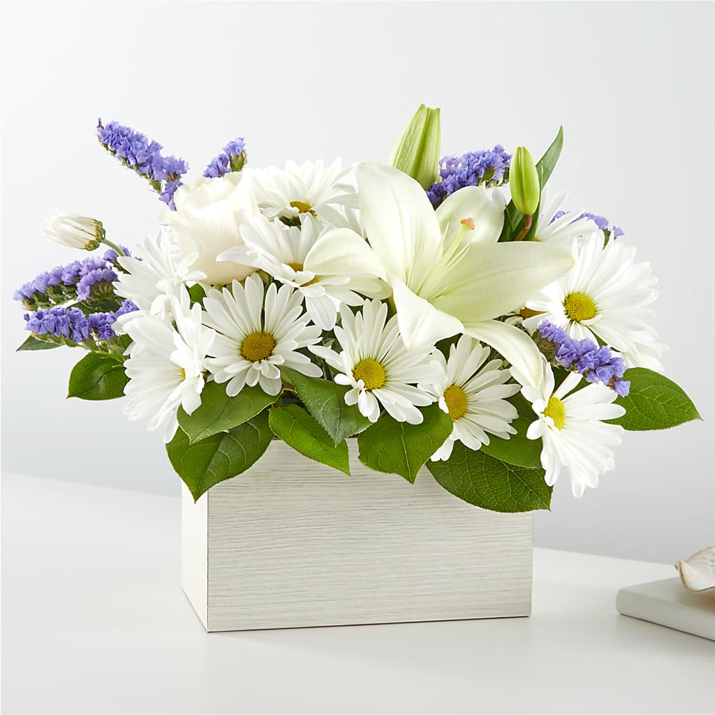 Beyond Blue Box Bouquet – MARAVILLA'S FLOWER SHOP, Sacramento CA
