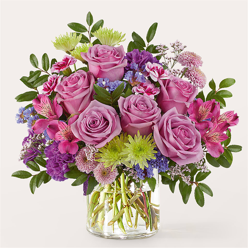 Glass Half Full Bouquet – MARAVILLA'S FLOWER SHOP, Sacramento CA