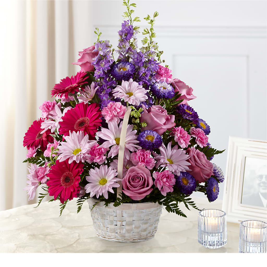 Pastel Peace Basket – MARAVILLA'S FLOWER SHOP, Sacramento CA