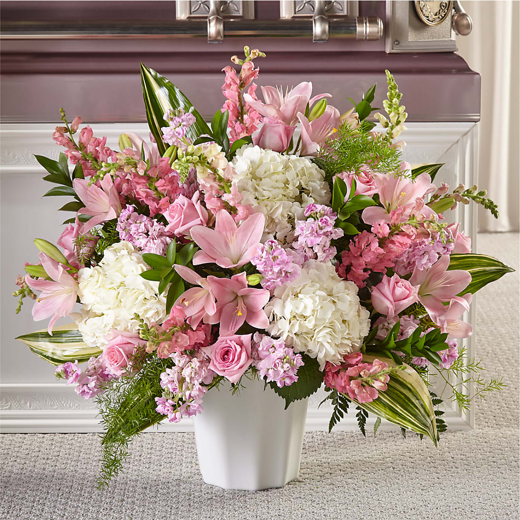 Simply Serene Floor Basket – MARAVILLA'S FLOWER SHOP, Sacramento CA