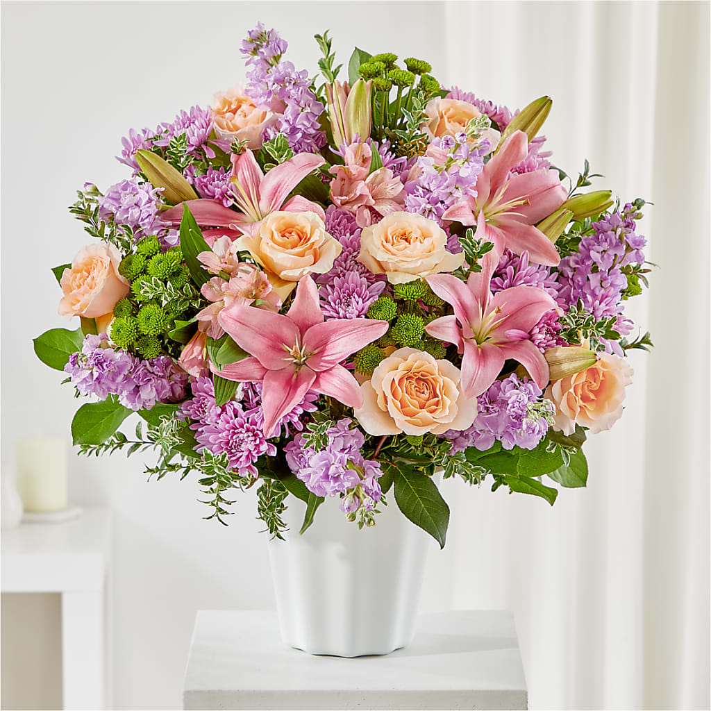 Supportive Embrace Tabletop Basket – MARAVILLA'S FLOWER SHOP, Sacramento CA