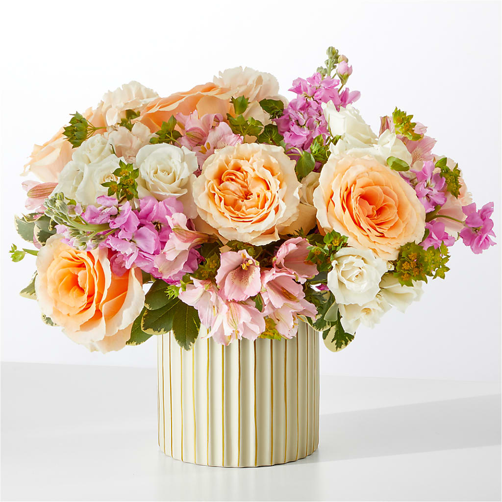 Paradise Bouquet with Ivory Vase – MARAVILLA'S FLOWER SHOP, Sacramento CA