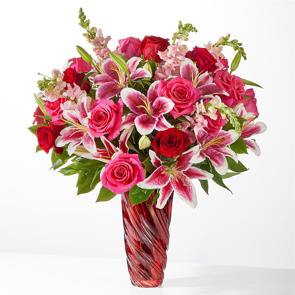 Always You Bouquet with Luxe Swirl Vase – MARAVILLA'S FLOWER SHOP, Sacramento CA