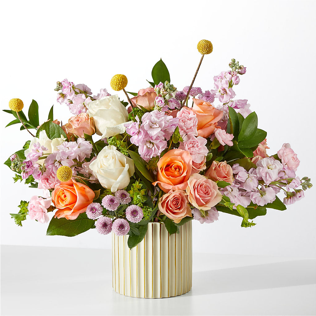 French Market Bouquet with Ivory Vase – MARAVILLA'S FLOWER SHOP, Sacramento CA
