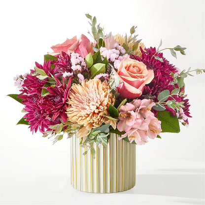 Berry Cobbler Bouquet with Ivory Vase – MARAVILLA'S FLOWER SHOP, Sacramento CA