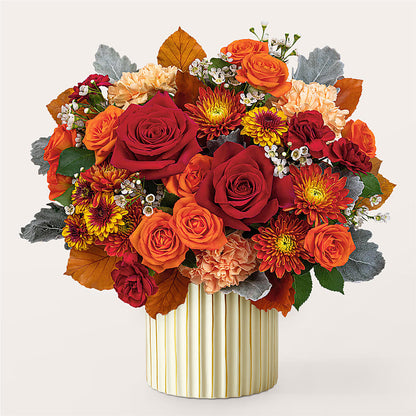 Merlot Bouquet with Ivory Vase – MARAVILLA'S FLOWER SHOP, Sacramento CA